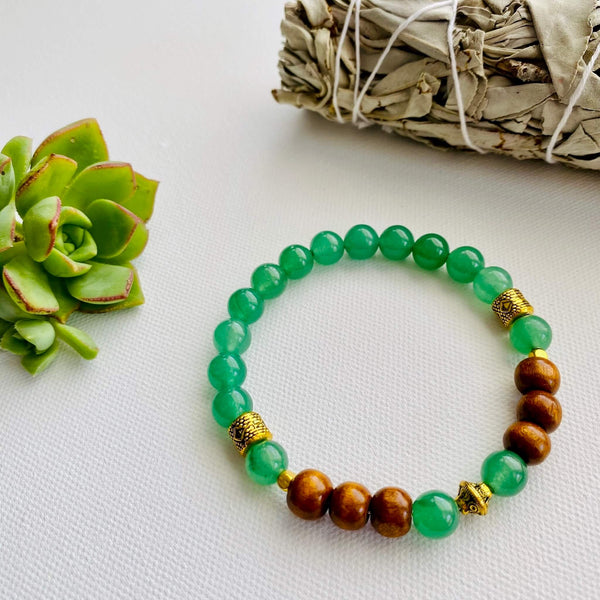 Natural Green Aventurine Bracelet 6 mm Beads Bracelet Round Shape for